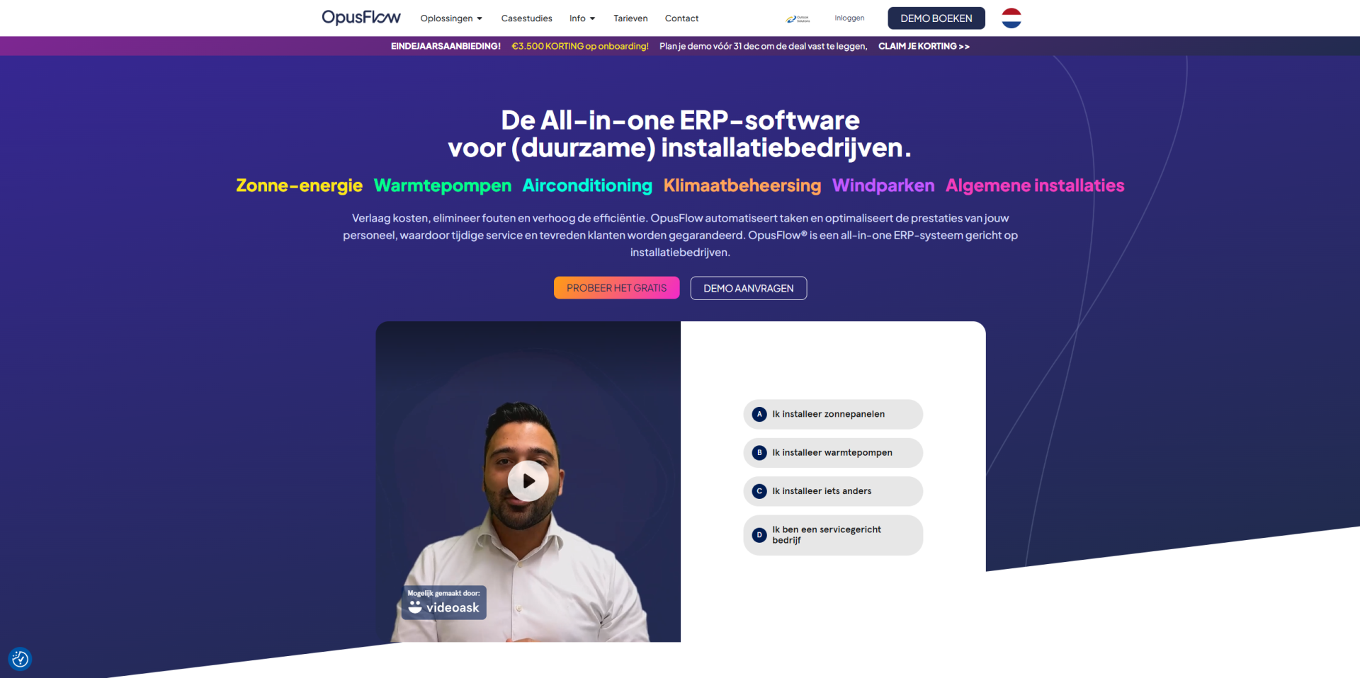 OpusFlow homepage | Time registration tool: 4 Best Dutch options that Boost productivity | OpusFlow