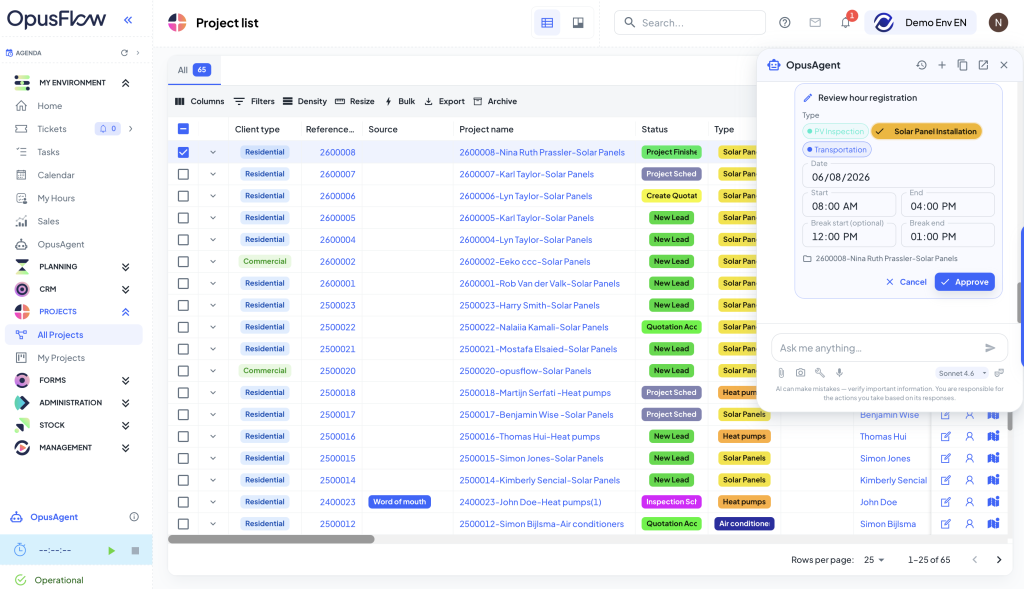 Maak kennis met AI in ERP: OpusAI | OpusFlow AI in ERP. AI-prompts | OpusFlow