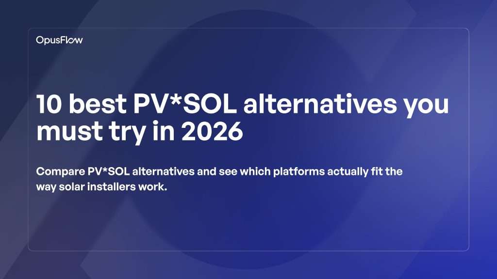10 best PV*SOL alternatives | OpusFlow