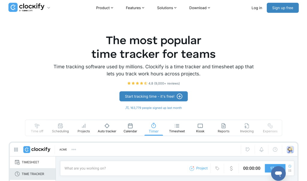 Time Tracking Tool Clockify