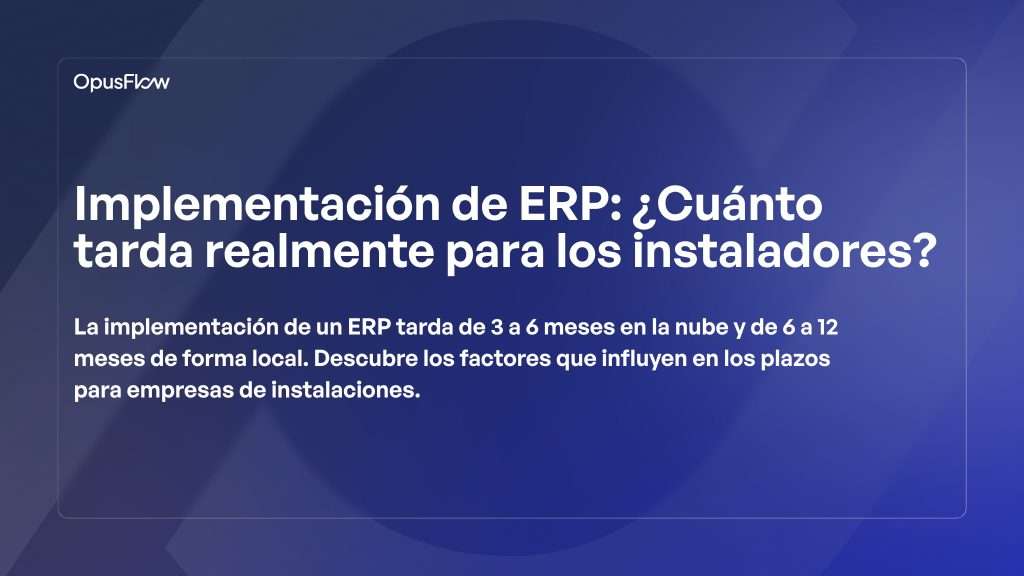 Implementación de ERP | OpusFlow