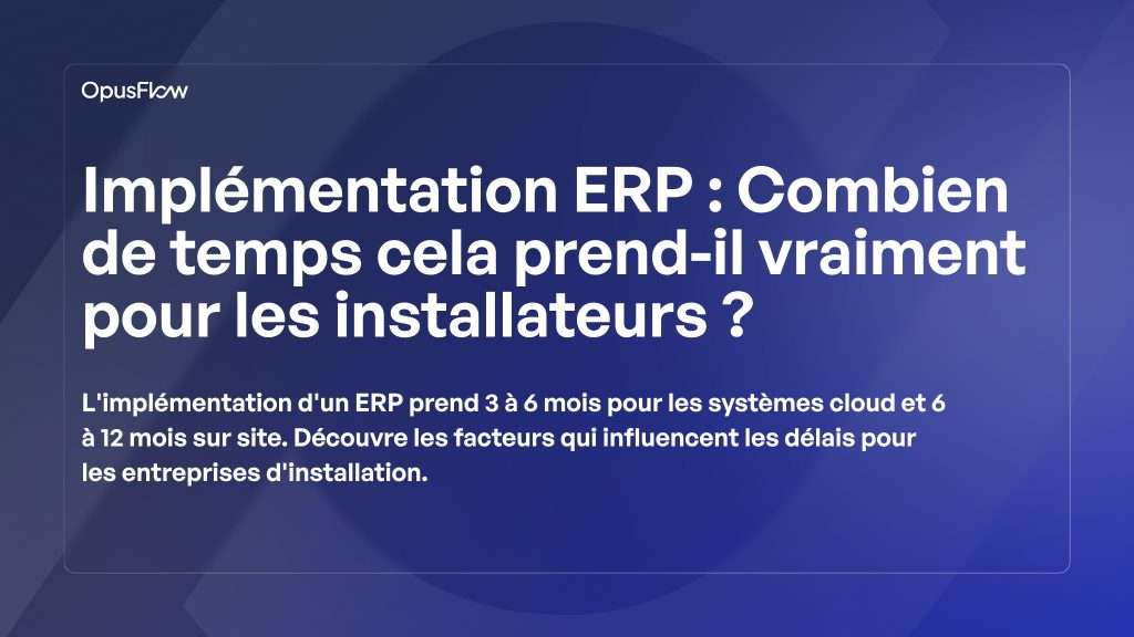 Implémentation ERP | OpusFlow