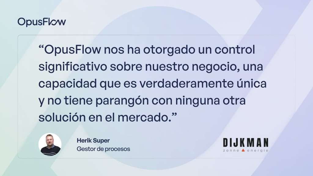 Caso de éxito - Dijkman | OpusFlow