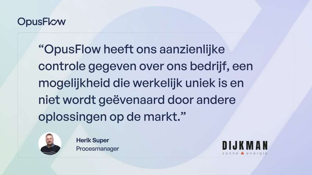 Casestudy - Dijkman | OpusFlow