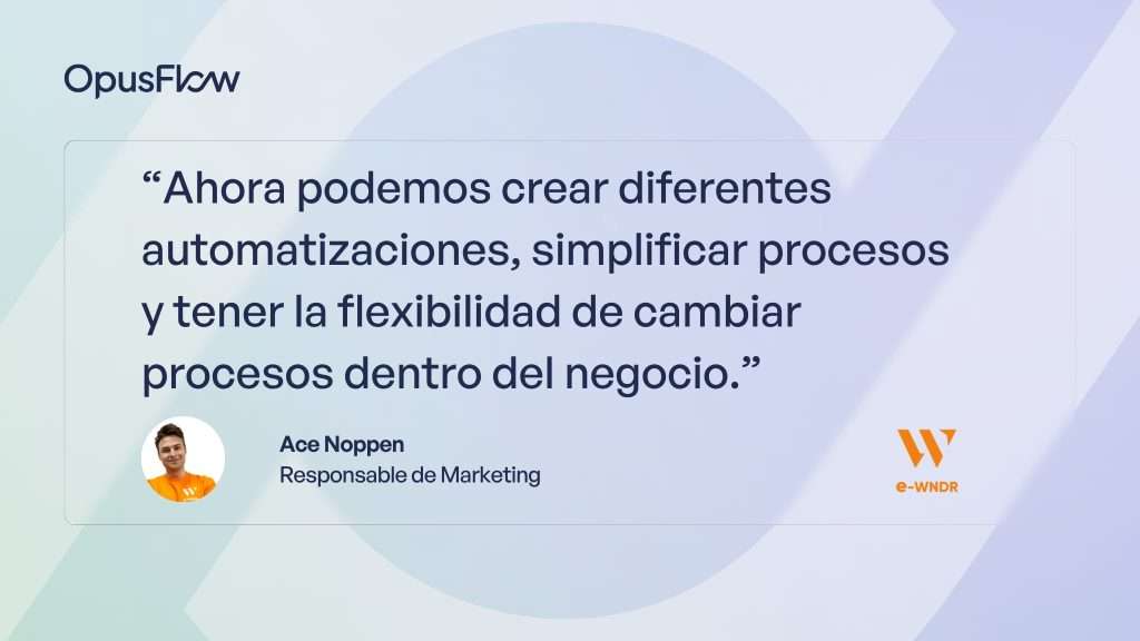 Caso de éxito - e-WNDR | OpusFlow