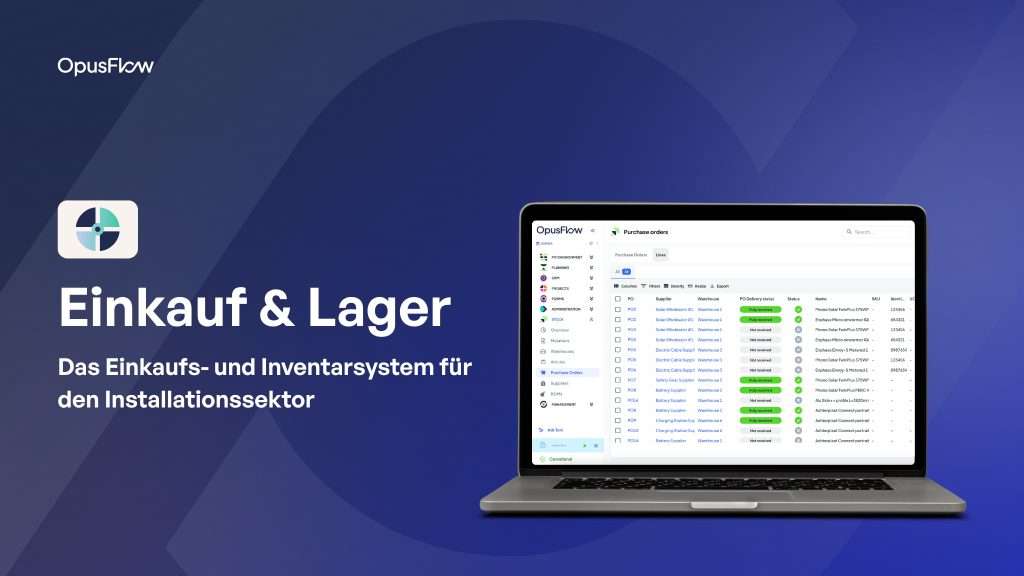 Einkauf & Lager | OpusFlow