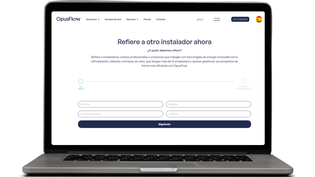 Referral page | OpusFlow
